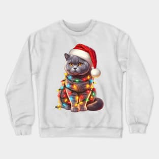 Christmas British Shorthair Cat Crewneck Sweatshirt